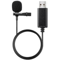 USB Interface Lavalier Microphone for Laptop Live Conference Recording, USB Interface USB Interface