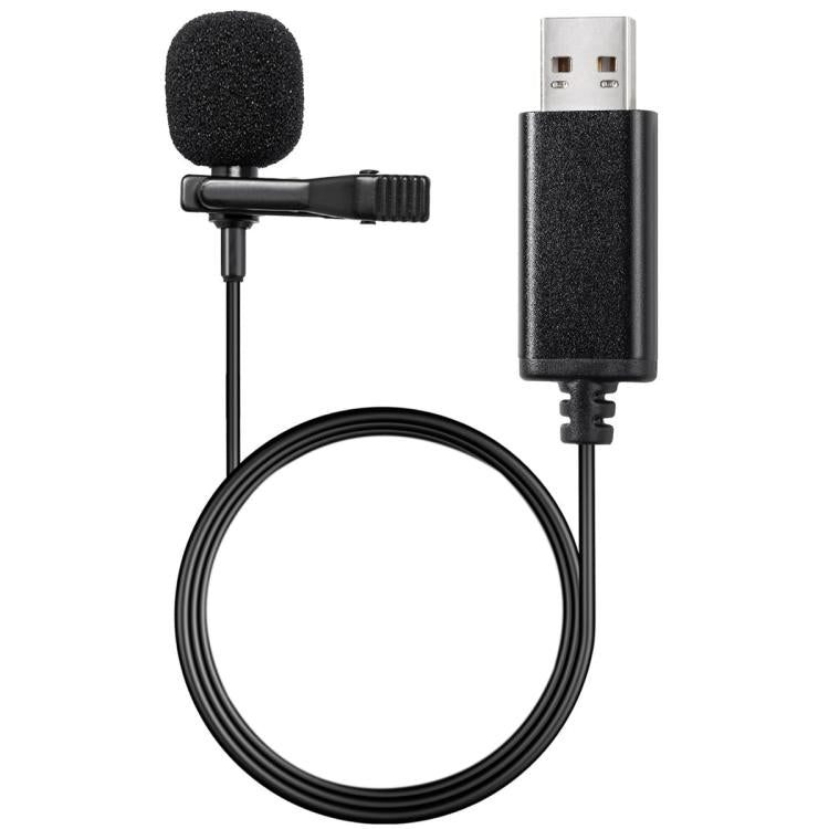 USB Interface Lavalier Microphone for Laptop Live Conference Recording, USB Interface USB Interface