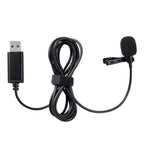 USB Interface Lavalier Microphone for Laptop Live Conference Recording, USB Interface
