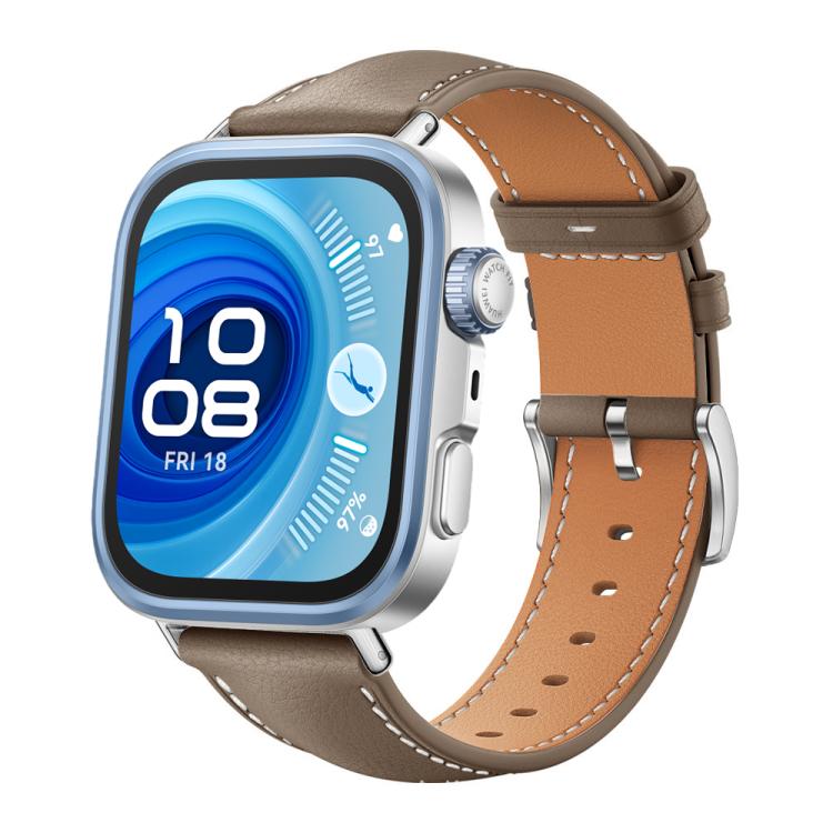 Watch Band – Leather (Black) #10 For Huawei Watch Fit 5 Fit 5 Pro 20mm Brown