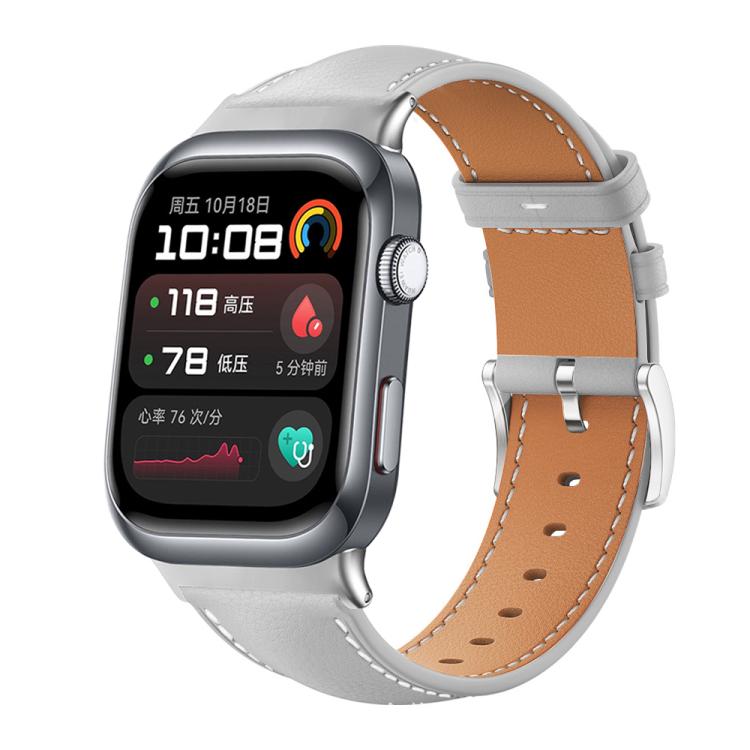 Watch Band – Leather (Black) #10 For Huawei Watch D2 22mm Grey