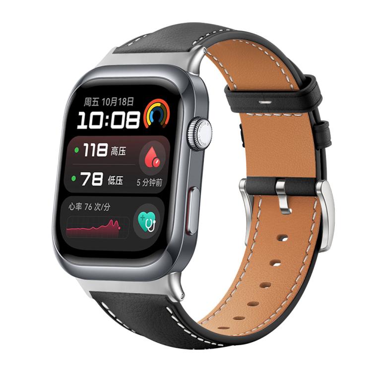 Watch Band – Leather (Black) #10 For Huawei Watch D2 22mm Black