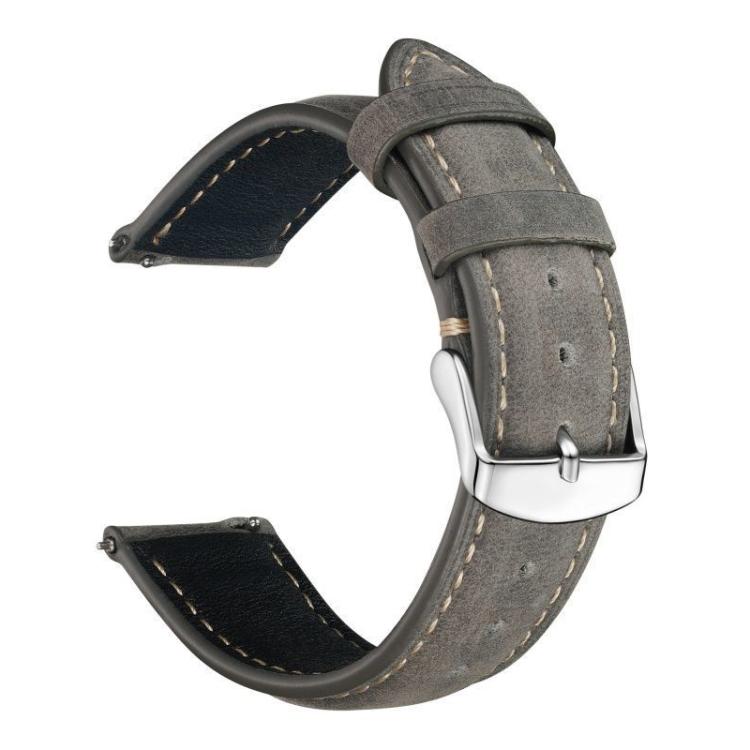 xDfind Retro Crazy Horse Texture Leather Watch Band, 24mm for Suunto 9 / 9 Baro / D5 / Core / 7, 14mm, 18mm 14mm Grey