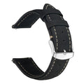 xDfind Retro Crazy Horse Texture Leather Watch Band, 20mm, 22mm 20mm Black