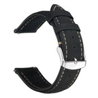 xDfind Retro Crazy Horse Texture Leather Watch Band, 20mm, 22mm 20mm Black