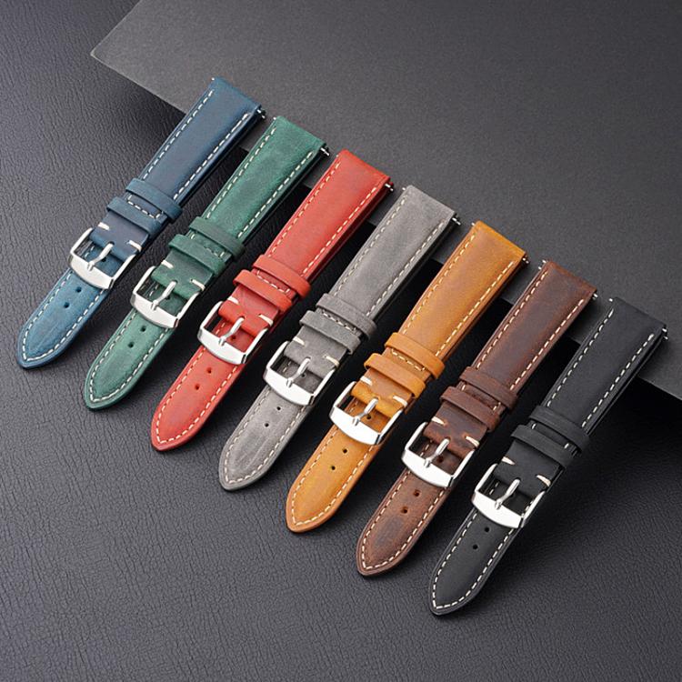 xDfind Retro Crazy Horse Texture Leather Watch Band, 24mm for Suunto 9 / 9 Baro / D5 / Core / 7, 14mm, 18mm
