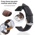 xDfind Retro Crazy Horse Texture Leather Watch Band, 20mm, 22mm