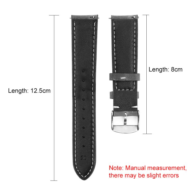xDfind Retro Crazy Horse Texture Leather Watch Band, 20mm, 22mm