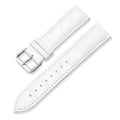 xDfind Bamboo Texture Pin Buckle Leather Watch Band, 20mm, 22mm 20mm White