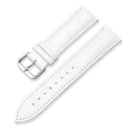 xDfind Bamboo Texture Pin Buckle Leather Watch Band, 20mm, 22mm 20mm White