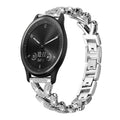Small Twist Diamond Metal Watch Band, 20mm For Garmin Vivomove Sport /... 20mm For Garmin Vivomove Sport Vivoactive5 3 Silver