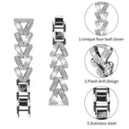 Small Twist Diamond Metal Watch Band, 20mm For Garmin Vivomove Sport /...