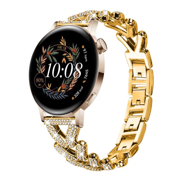 Small Twist Diamond Metal Watch Band, 20mm For COROS APEX 2 42mm / PACE... 20mm For Huawei Watch GT4 GT3 GT2 Gold