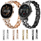 Small Twist Diamond Metal Watch Band, 20mm For Garmin Vivomove Sport /...
