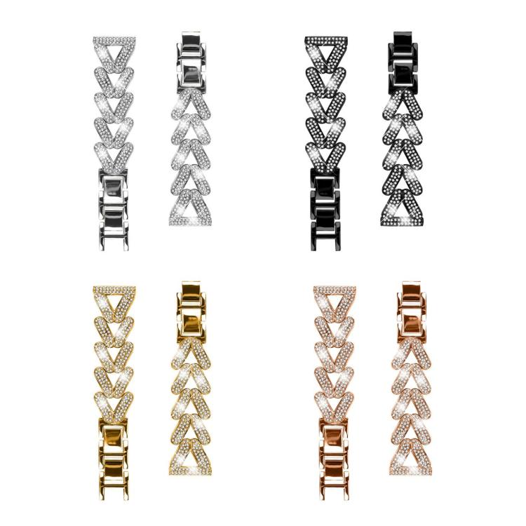 Small Twist Diamond Metal Watch Band, 20mm For Garmin Vivomove Sport /...