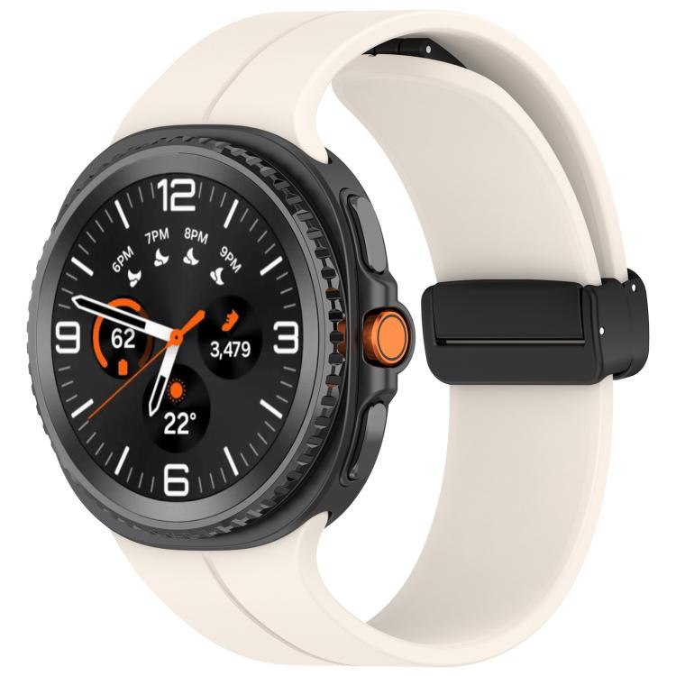 Watch Band – Silicone, Magnetic (Black) For Galaxy Watch9 8 8 Classic Starlight