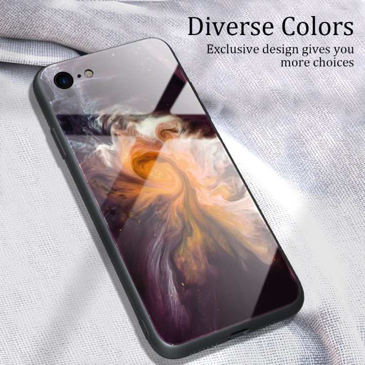 Marble Pattern Glass Protective Case, For iPhone SE 2022 / SE 2020 / 8...