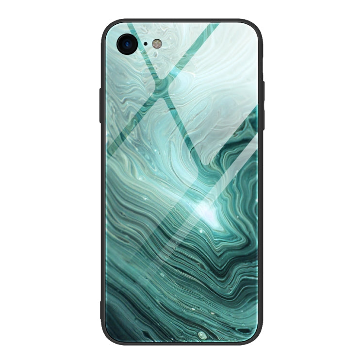 Marble Pattern Glass Protective Case, For iPhone SE 2022 / SE 2020 / 8... For iPhone SE 2022 SE 2020 8 7 DL02