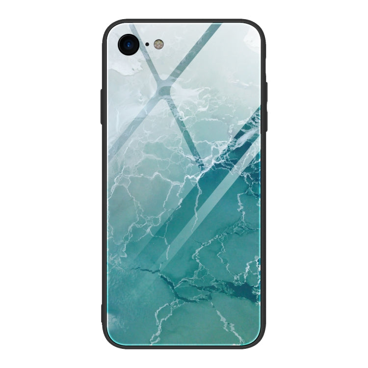 Marble Pattern Glass Protective Case, For iPhone SE 2022 / SE 2020 / 8... For iPhone SE 2022 SE 2020 8 7 DL04