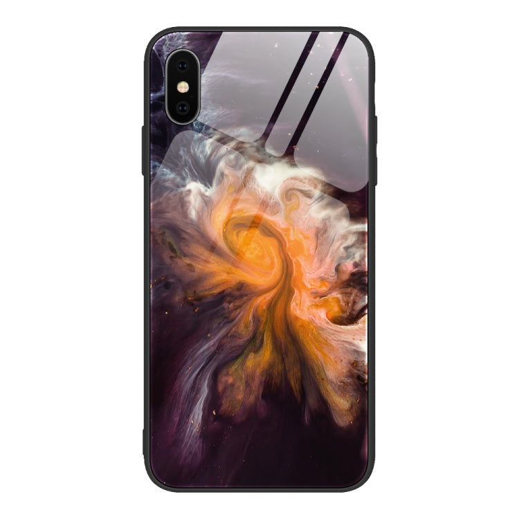 Marble Pattern Glass Protective Case, For iPhone SE 2022 / SE 2020 / 8... For iPhone X DL01