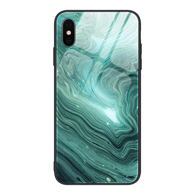 Marble Pattern Glass Protective Case, For iPhone SE 2022 / SE 2020 / 8... For iPhone X DL02