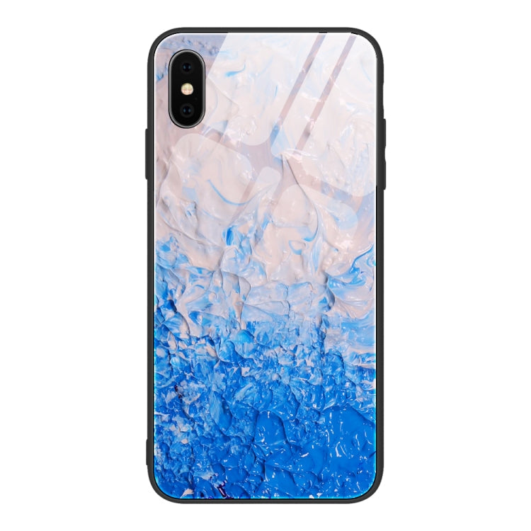Marble Pattern Glass Protective Case, For iPhone SE 2022 / SE 2020 / 8... For iPhone X DL07