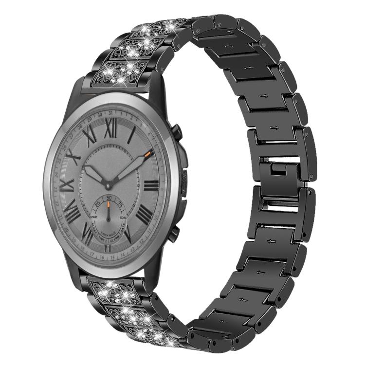 Watch Band – Stainless Steel (22mm) #4 For Fossil Q Machine Hybrid Watch 22mm Black
