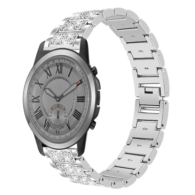 Watch Band – Stainless Steel (22mm) #4 For Fossil Q Machine Hybrid Watch 22mm Silver