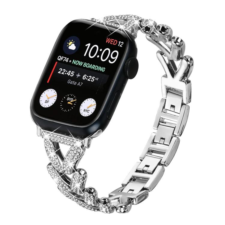 Small Twist Diamond Metal Watch Band, For Apple Watch 38 / 40 / 41 /...