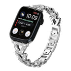 Small Twist Diamond Metal Watch Band, For Apple Watch 38 / 40 / 41 /...