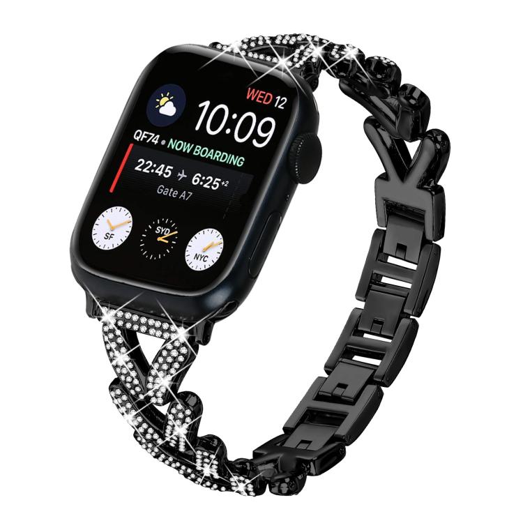 Small Twist Diamond Metal Watch Band, For Apple Watch 38 / 40 / 41 /...