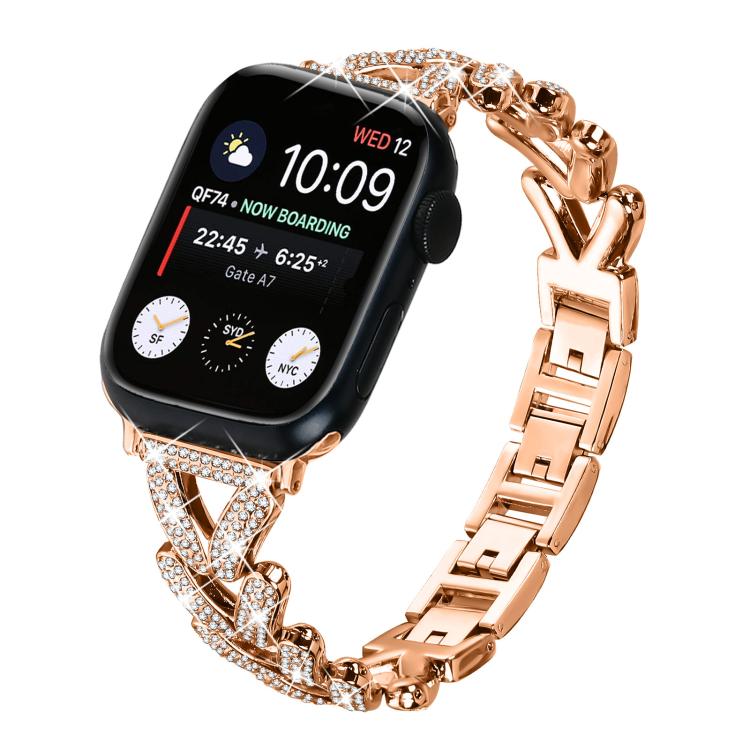 Small Twist Diamond Metal Watch Band, For Apple Watch 38 / 40 / 41 /...