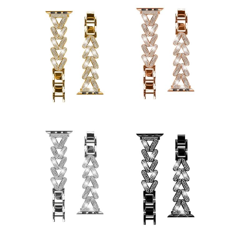 Small Twist Diamond Metal Watch Band, For Apple Watch 38 / 40 / 41 /...