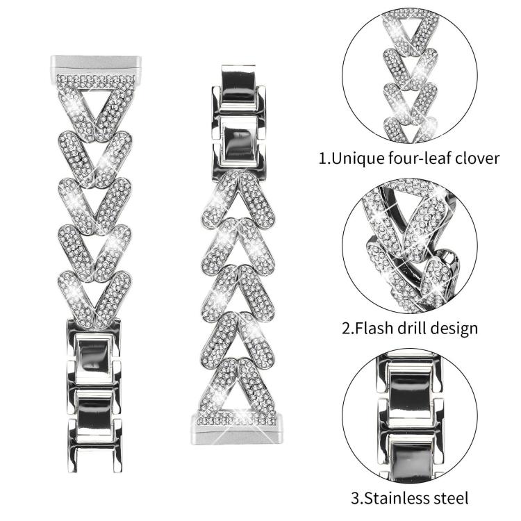 20mm xDfind Small Twist Diamond Metal Watch Band, For Fitbit Versa 4 /...