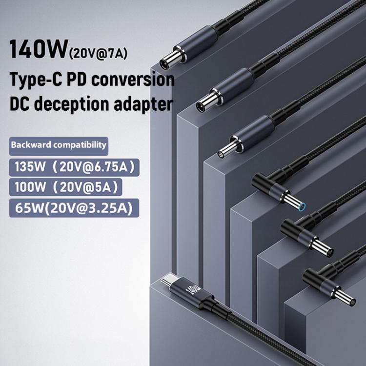 1.8m 140W Type-C to DC Laptop Charging Cable, DC4.5x3.0mm For DELL, DC4.5x3.0mm For HP, DC4.5x3.0mm For ASUS, DC7.4x5.0mm For DELL, DC7.4x5.0mm For HP, DC5.5x2.1mm 28V5A, DC5.5x2.1mm 20V7A, DC5.5x2.5mm 28V5A, DC5.5x2.5mm 20V7A, DC6.0x3.7mm 20V7A –...