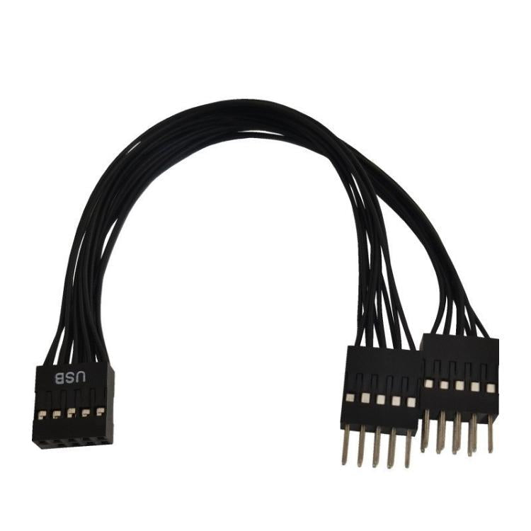 Desktop Computer Motherboard 2 in 1 9 Pin USB Adapter Extension Cable, 9 Pin – Durable Build, Easy to Use 9 Pin
