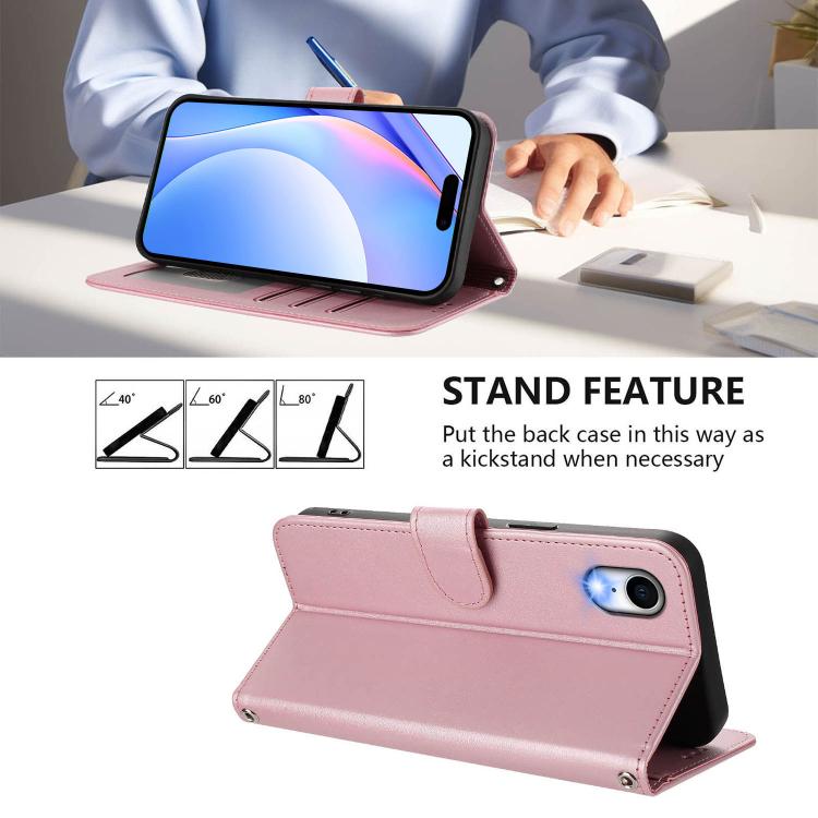 Litter Panda Embossing RFID Leather Phone Case with Lanyard, For iPhone XR, For iPhone XS Max, For iPhone 8 Plus / 7 Plus