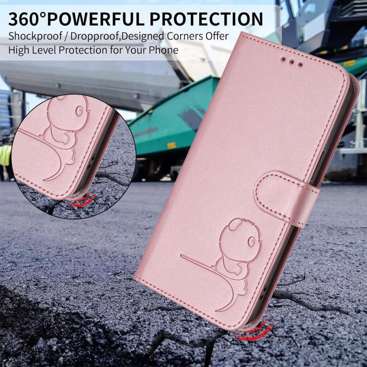 Litter Panda Embossing RFID Leather Phone Case with Lanyard, For iPhone XR, For iPhone XS Max, For iPhone 8 Plus / 7 Plus