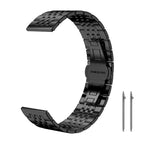 Seven-bead Solid Stainless Steel Watch Band, 14mm, 18mm, 20mm, 22mm – Durable Build, Easy to Use 14mm Black