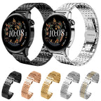 Seven-bead Solid Stainless Steel Watch Band, 14mm, 18mm, 20mm, 22mm – Durable Build, Easy to Use