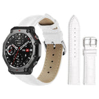 xDfind Bamboo Texture Pin Buckle Leather Watch Band, For Amazfit T-Rex3 22mm For Amazfit T-Rex3 22mm White