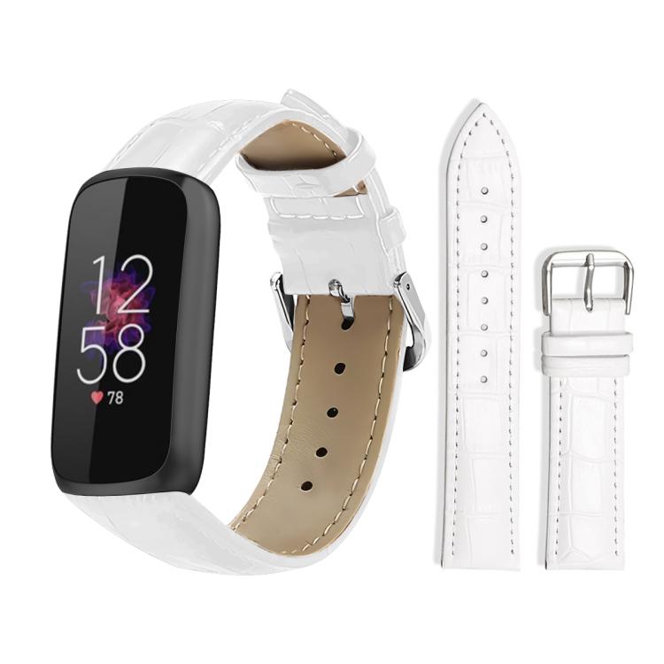 Watch Band – Leather (18mm) For Fitbit Luxe Special Edition 12mm White