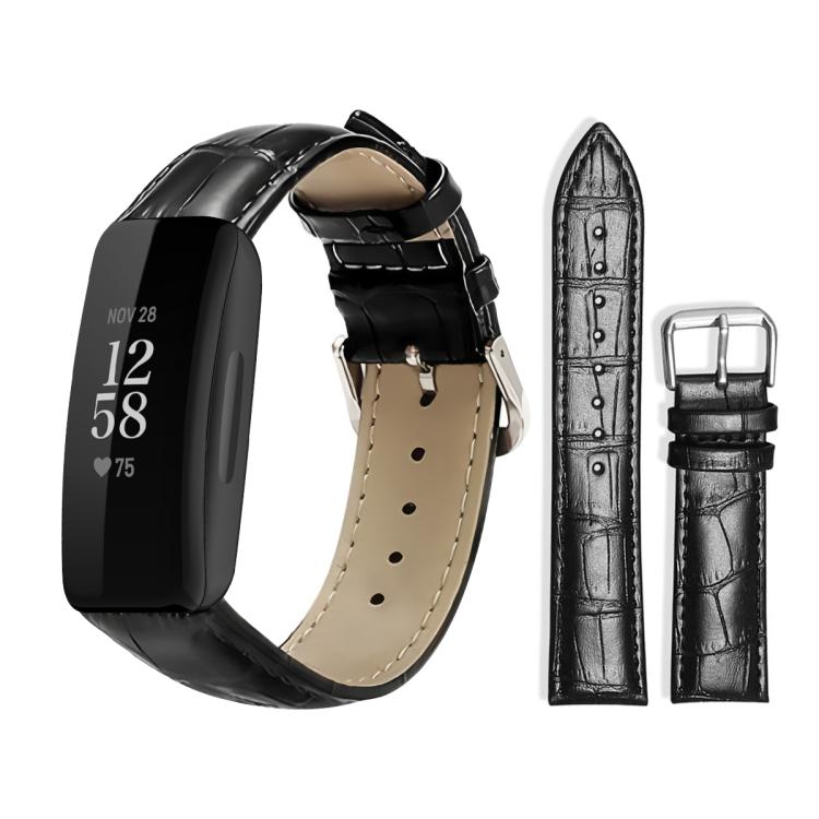 Watch Band – Leather (14mm) For Fitbit Inspire 2 Ace 3 14mm Black