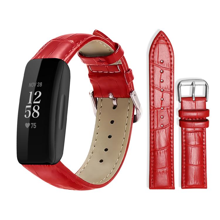 Watch Band – Leather (14mm) For Fitbit Inspire 2 Ace 3 14mm Red