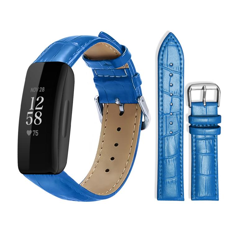 Watch Band – Leather (14mm) For Fitbit Inspire 2 Ace 3 14mm Blue