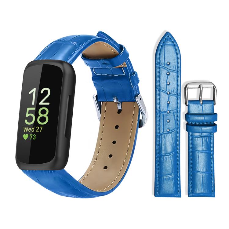 Watch Band – Leather (18mm) For Fitbit Inspire 3 12mm Blue