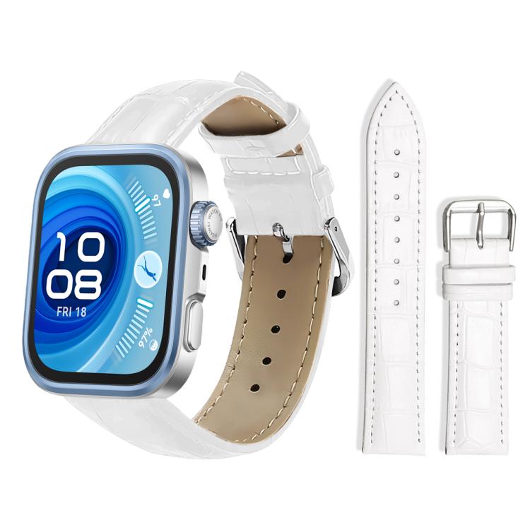 Watch Band – Leather (20mm) For Huawei Watch Fit 5 Fit 5 Pro 20mm White
