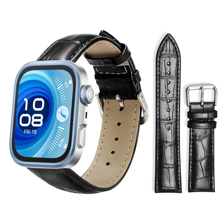 Watch Band – Leather (20mm) For Huawei Watch Fit 5 Fit 5 Pro 20mm Black