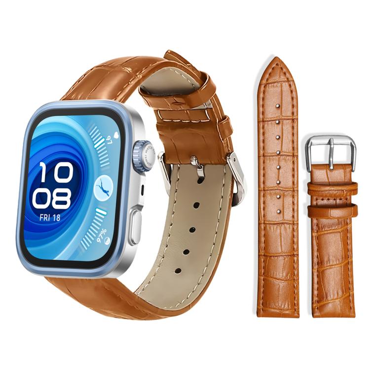 Watch Band – Leather (20mm) For Huawei Watch Fit 5 Fit 5 Pro 20mm Light Brown