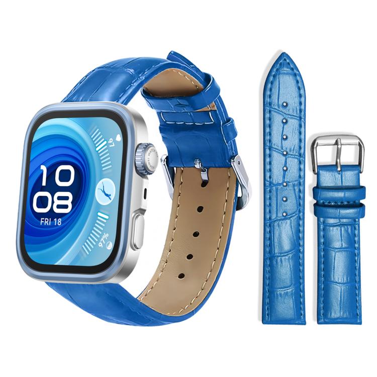 Watch Band – Leather (20mm) For Huawei Watch Fit 5 Fit 5 Pro 20mm Blue